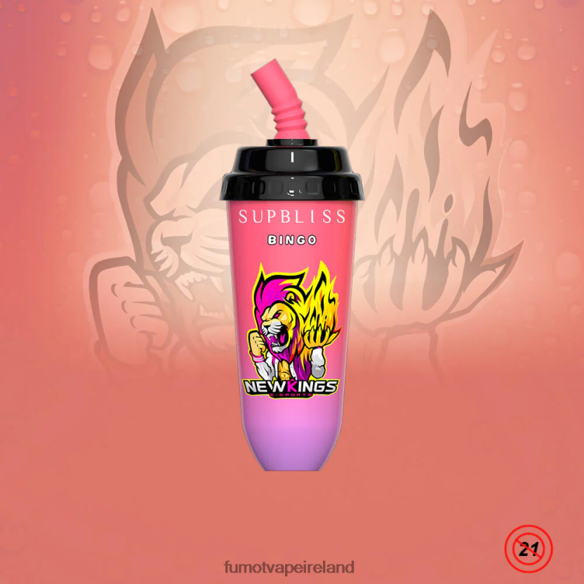 Fumot Supbliss Bingo 8000 Disposable Vape Pod Device - 16ML (1 Piece) T6F626396 | Fumot Cigarette Electronique Cherry Peach Lemonade